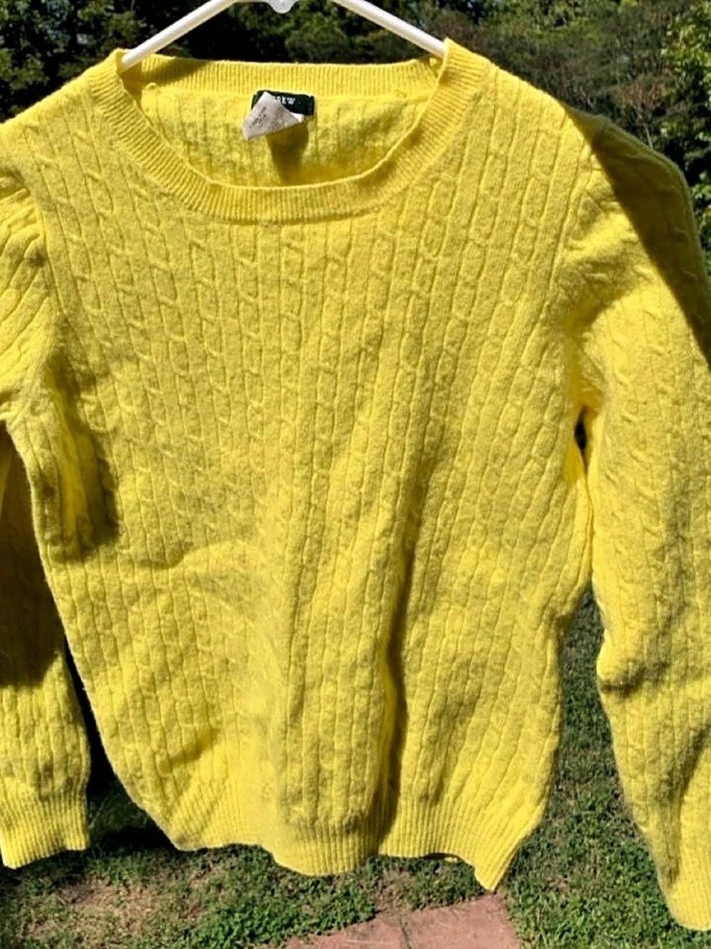 EUC J.Crew Cable Knit Wool Sweater Size Medium